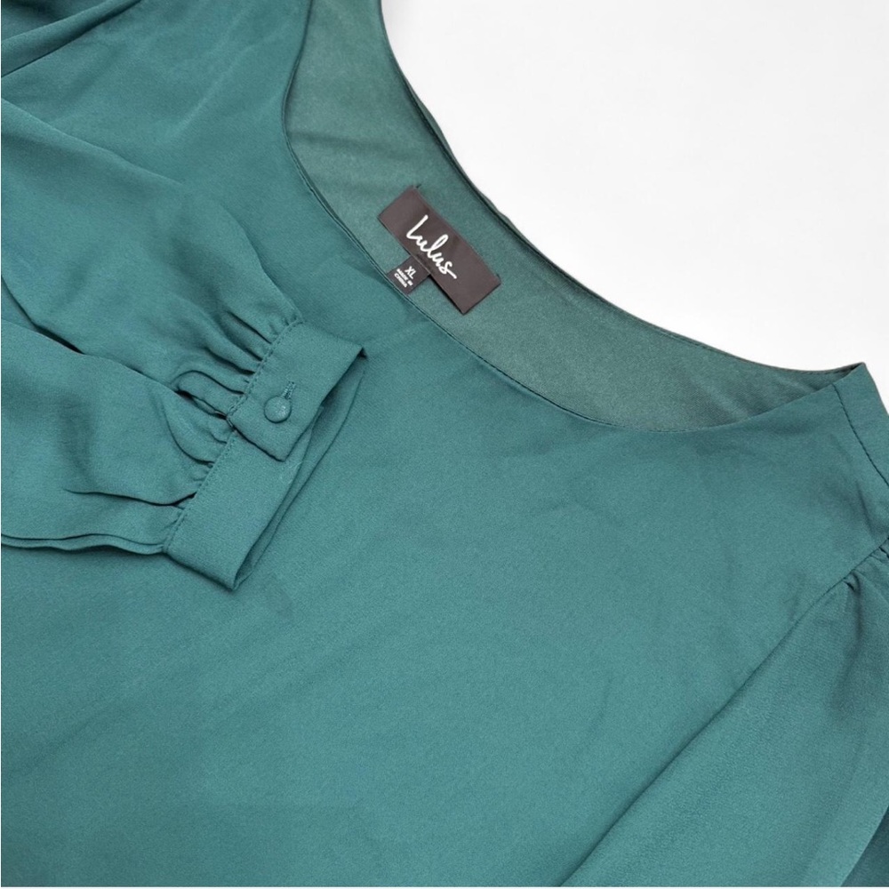 NWT Lulus Perfect Situation Shift Dress | Size XL | Dark Green Forest - Picture 2 of 8